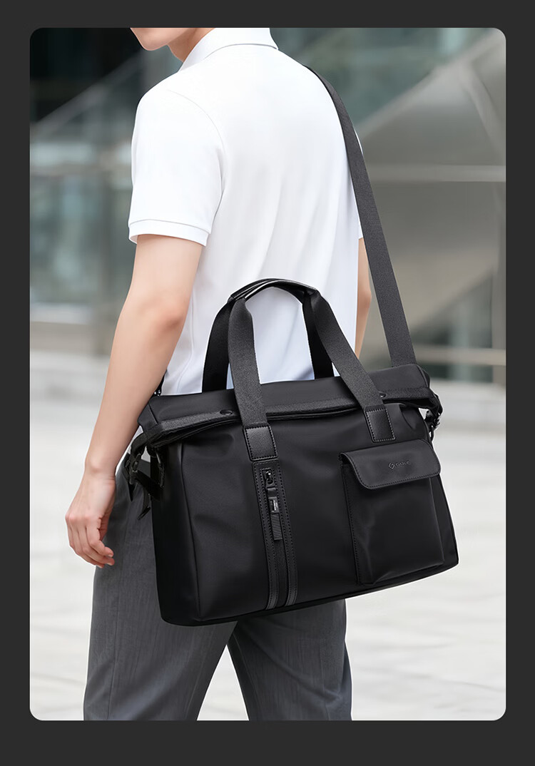 GOLF Men's Briefcase Handbag 13.3/14 Inch Laptop Bag Business Casual Commuter Travel Office Bag 5