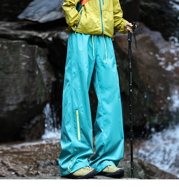 SWAMP AREA Mountain Outdoor Men's Spring Summer Functional Waterproof Lightweight Softshell Hiking Pants KS693 Black M 21