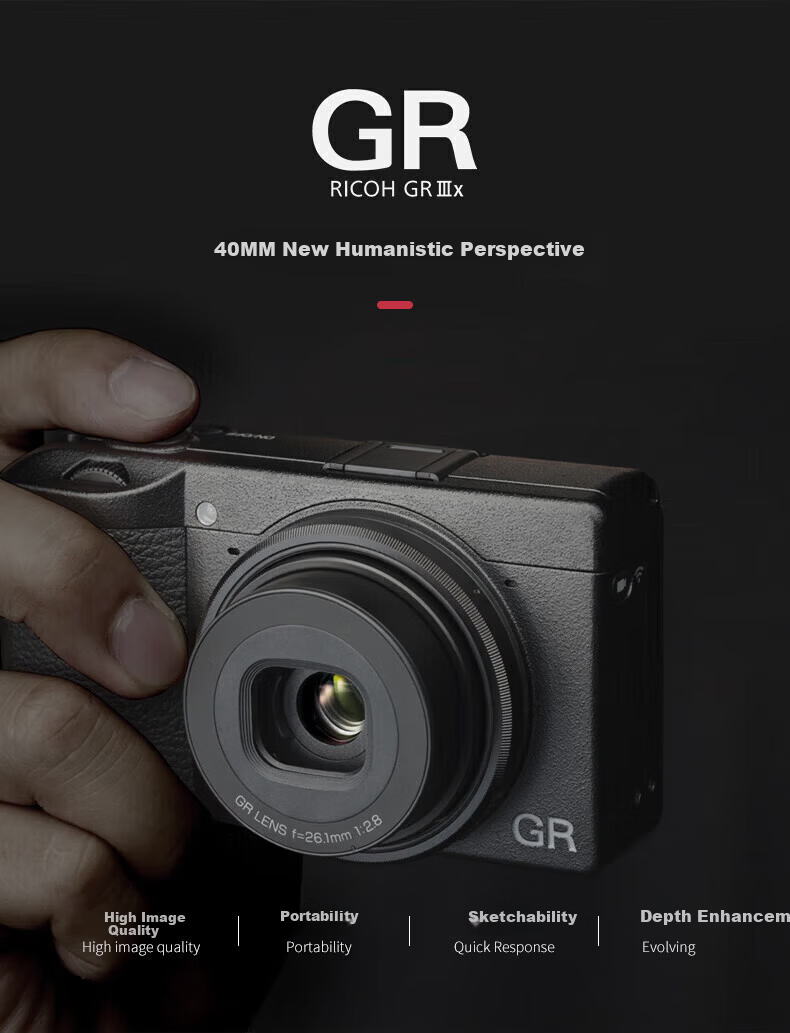 Ricoh GR IIIx Digital Camera Standard Edition GRIIIX Street Photography Camera APS-C Large Sensor Portable Compact Camera China Version 1