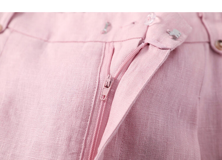Demana [Linen Collection] Spring Relaxed Style Button Waist Loop Semi-Elastic Waist Wide-Leg Slimming Women's Casual Pants Premium Feel 16
