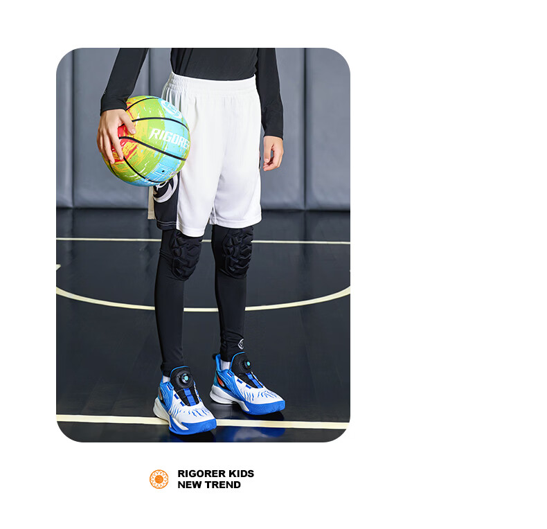 Zhunzhe Kids Impact-Resistant Basketball Training High-Elastic Breathable Knee Pads Compression Nine-Point Fitness Pants 10