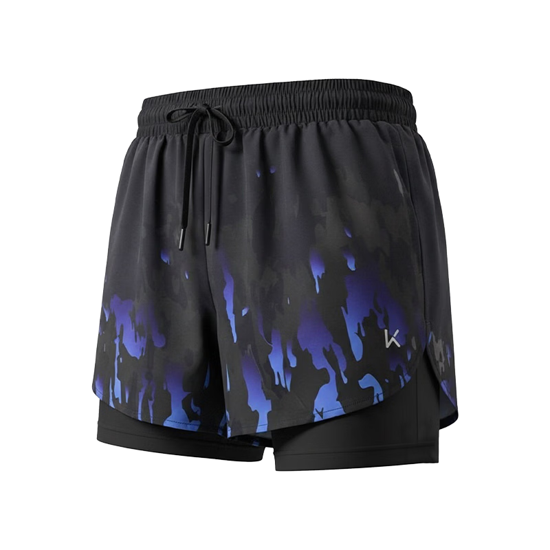 Keep Men's Quick-Dry Swim Trunks Beach Shorts Water-Resistant Summer Professional Swimming Pants Purple Print XL