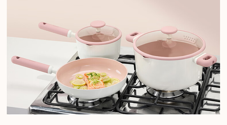Carote Titanium Ceramic Non-Stick Frying Pan 24cm - Home Use Steak Pan, Egg Pan, Pancake Pan, Compatible with Induction and Gas Stoves 7