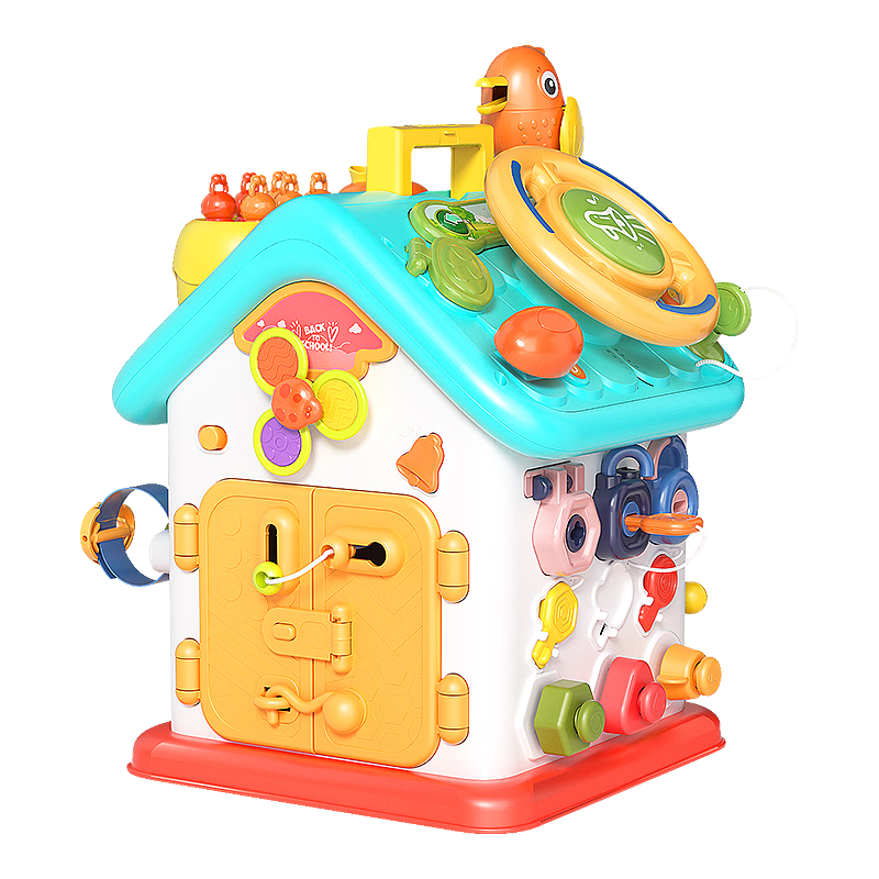 Xinge Game Table, Baby Montessori Busy Work, Early Education Locking Toy Board, Birthday Gift for Boys And Girls, Includes Batteries