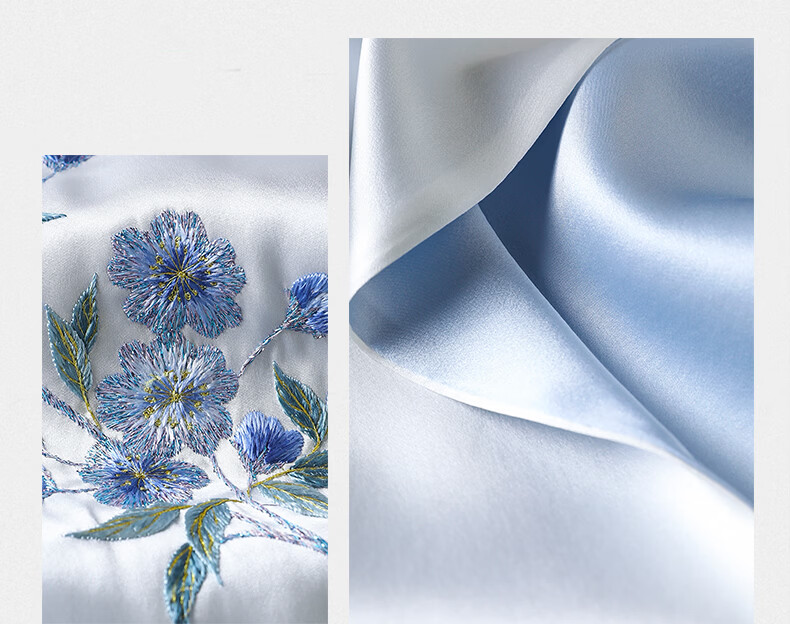Hangsilu Silk Scarf for Women, Suzhou Embroidery Mulberry Silk Shawl, Birthday Gift, Holiday Present for Girlfriend, Mother, Elders, High-End 16