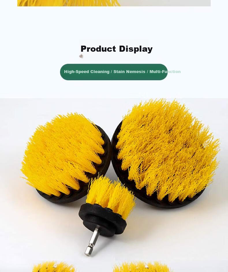 Oida Electric Cleaning Brush Drill Brush Head Electric Brush Floor Cleaning Tool Carpet Tile Polishing Grinding Cleaning Brush 4