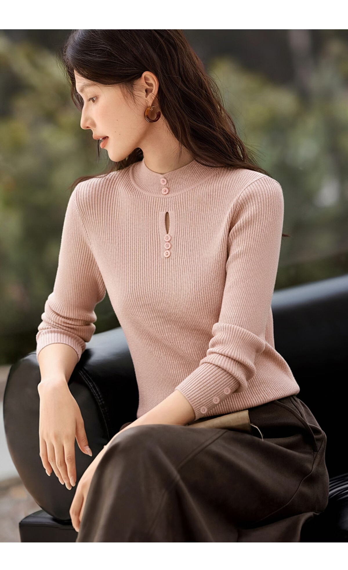 She Enjoy Women's Knitwear Half Turtleneck Slim Fit Solid Color Sweater Autumn Winter Base Layer T54Z121 7