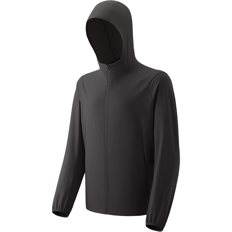 Beneunder Men's Sunscreen Jacket Thin Skin Coat UV Protection Breathable Outdoor Fishing AS023 Dark Gray S