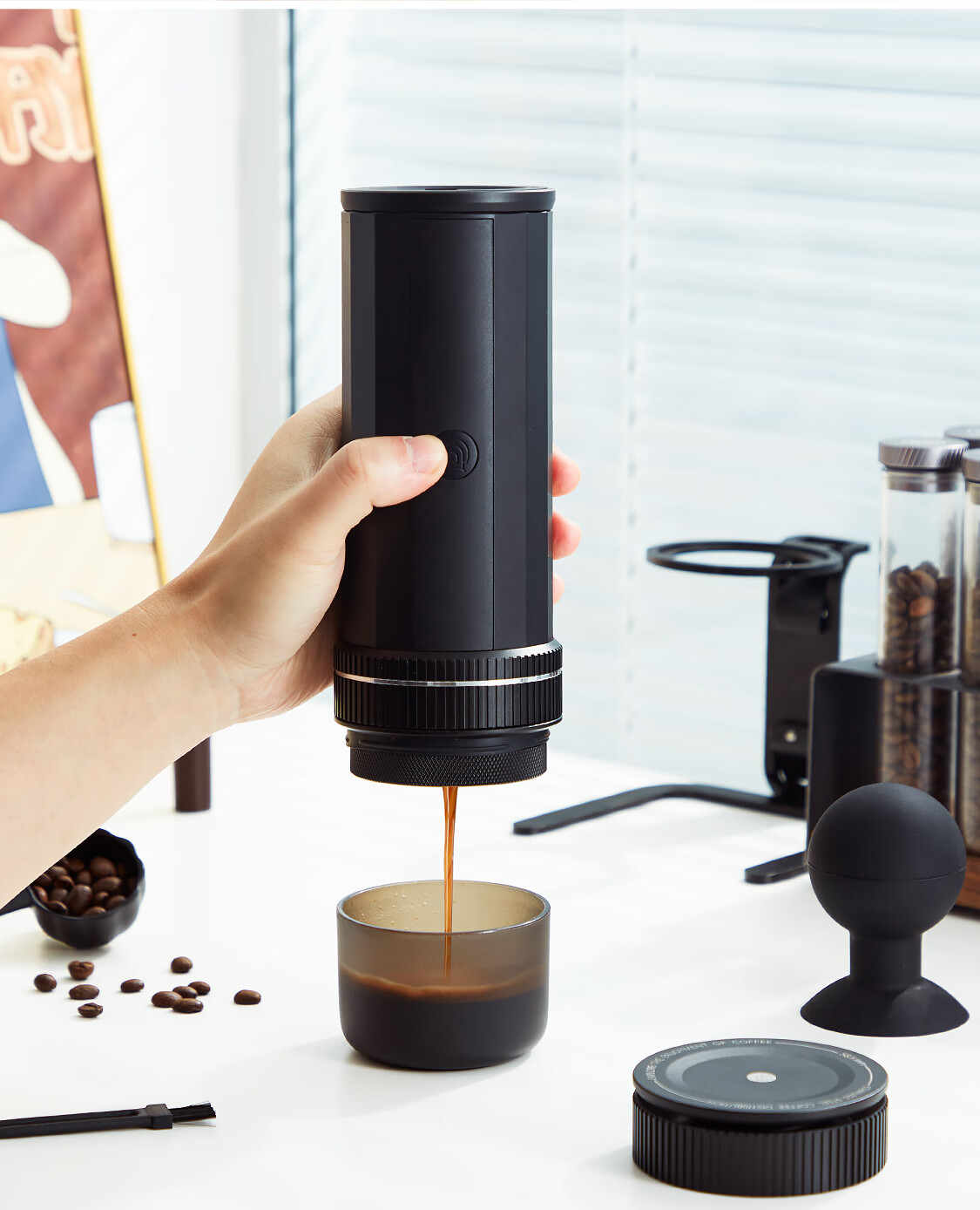 Hero Yicui Professional Portable Espresso Coffee Machine Electric Portable Coffee Maker for Outdoor Travel 21