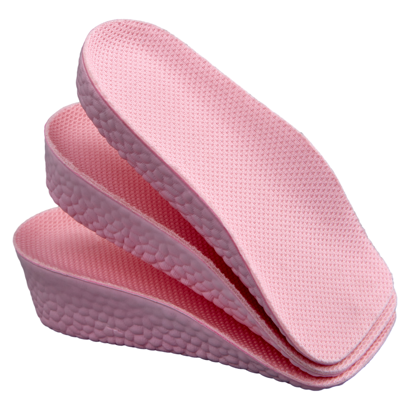 Vitality Boost Height Increase Insoles Unisex Boost Popcorn Sports Shock Absorption Invisible Height Increase Pads JD Self-operated Pink 1.5cm