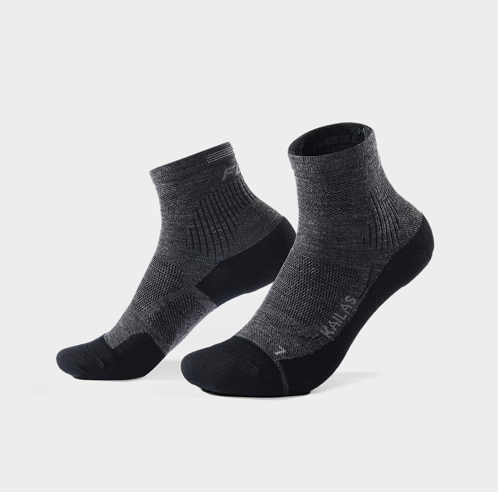 KAILAS Kailas Men's Low-Cut Wool Trail Running Socks KH2601104 Ink Black L 1