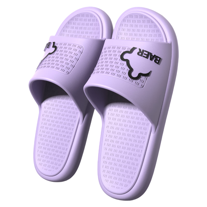 CXOCSI Women's EVA Soft Sole Indoor Silent Home Cloud Feeling Shower Non-Slip Slippers, Purple, Size 36-37