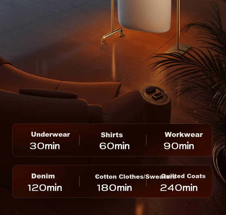 HYUNDAI Portable Dryer Mini Travel Clothes Dryer for Home Underwear Baby Clothes Student Dormitory Foldable High Temperature Smart Chip Timer Cycle 14