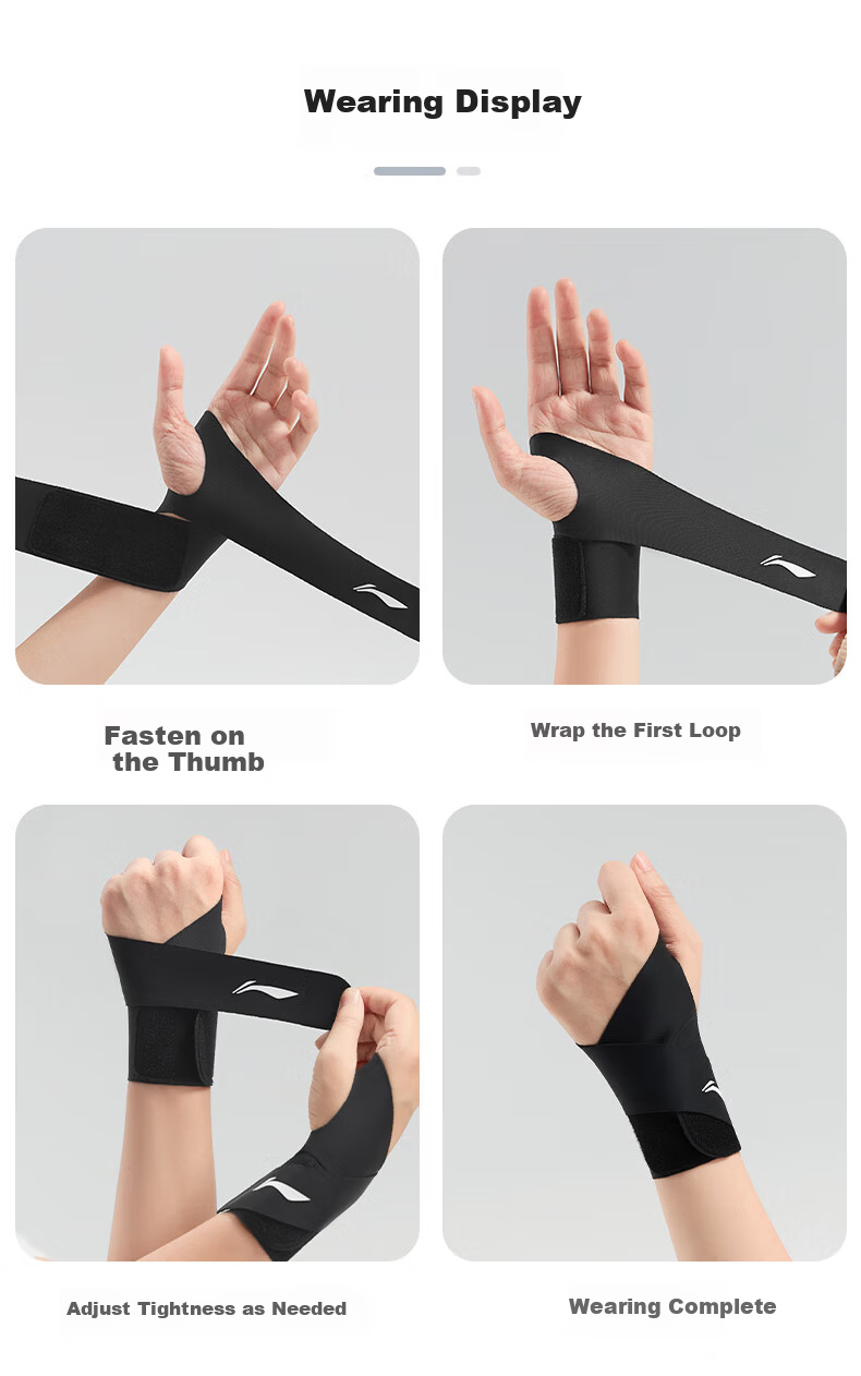 Li-Ning Wrist Support Brace Anti-Sprain Tendon Sleeve Sports Fitness Men Women Lightweight Joint Protector for Badminton Basketball 8