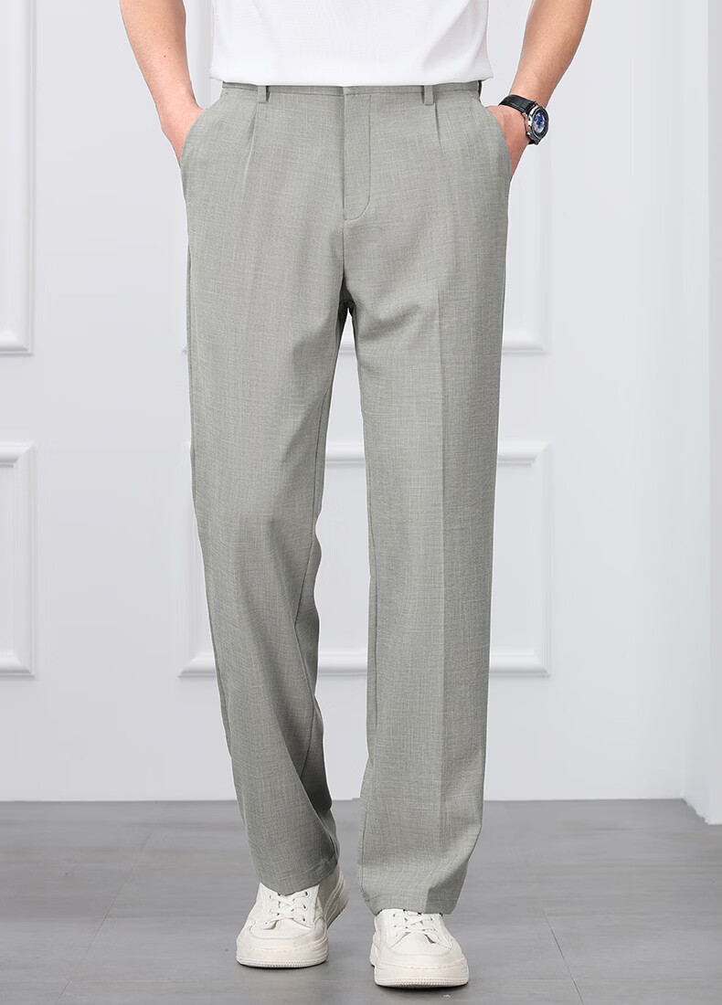 Shanshan Natural Linen 10A Antibacterial Men's Business Formal Lyocell Straight Casual Pants Spring Summer New Model 2