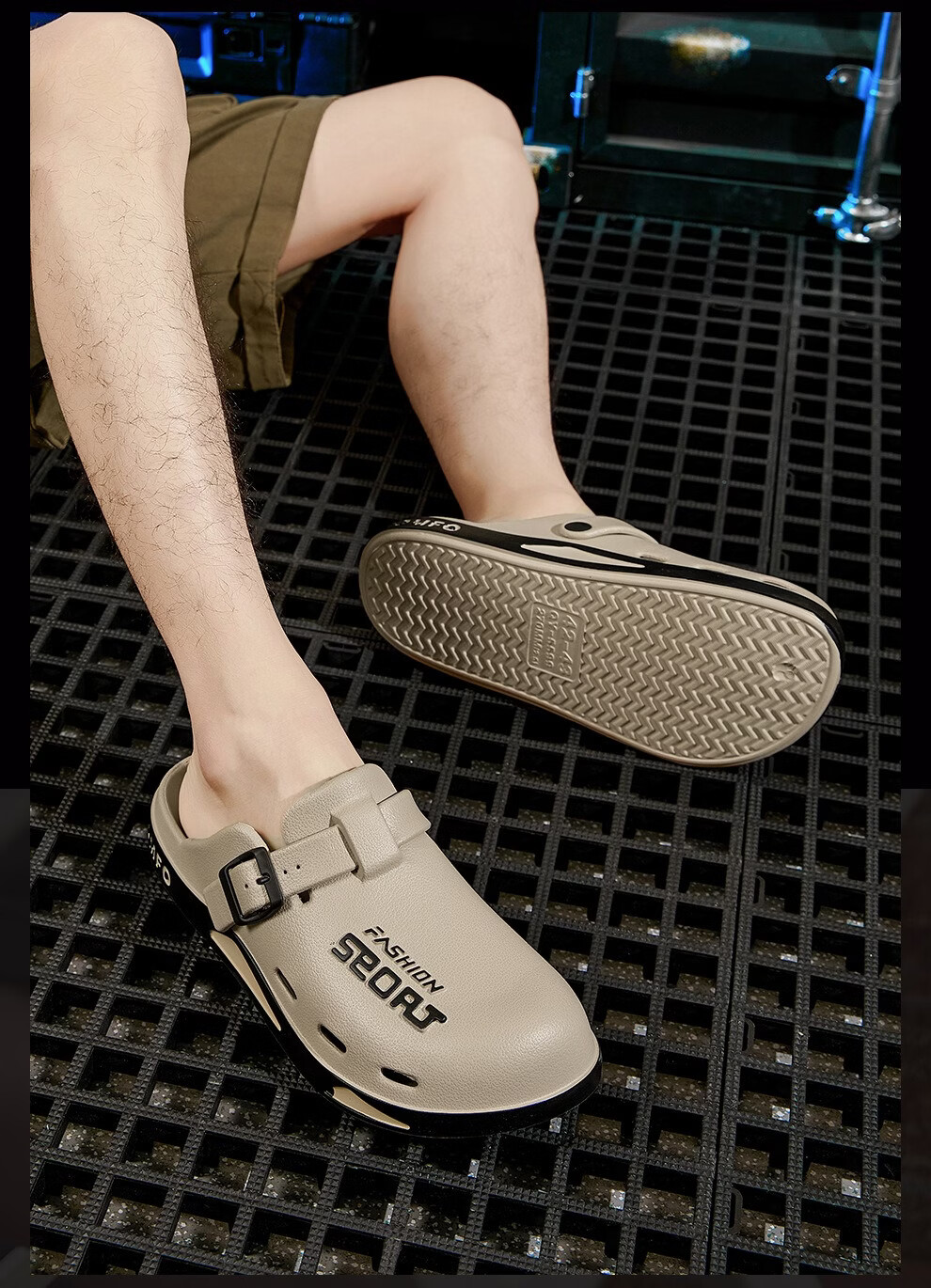 YUZHAOLIN Men's Casual Outdoor Slip-On Clog Sandals Non-Slip Thick Sole Closed-Toe Slippers 4