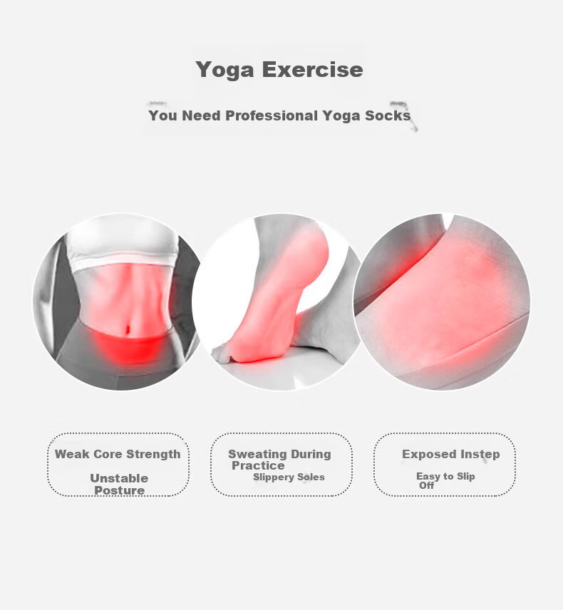 VICTORIATOURIST Women's Sports Socks 2 Pairs Non-Slip Yoga Pilates Training Mid-Calf Fitness Socks 4