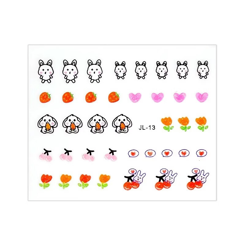 Mili Children's Night Glow Nail Stickers Non-Toxic Waterproof Girls Nail Art 3-6 Years Old Preschool Educational Toy 14