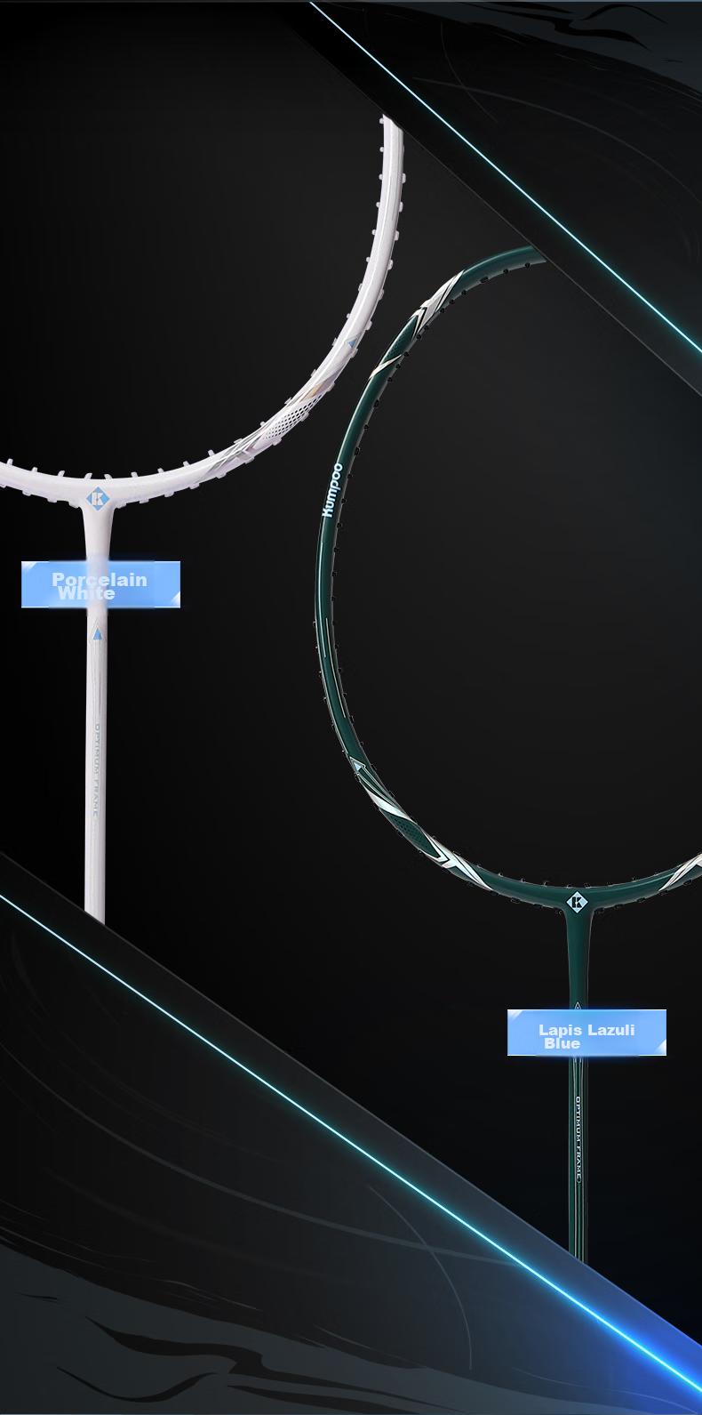 KUMPOO Badminton Racket KN Full Carbon Ultra-Light Xunfeng K520 Upgraded Version, Balanced for Attack And Defense, Finished Racket KN993 Porcelain White 6