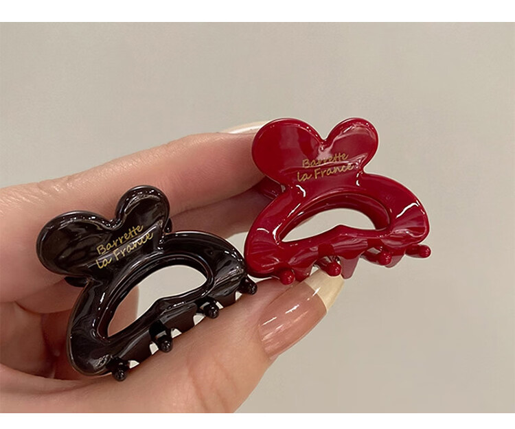 CHIMERA Red Hair Clip Set of 2 Bangs Claw Clips Side Hairpins for Women Qixi Valentine's Day Gift 9