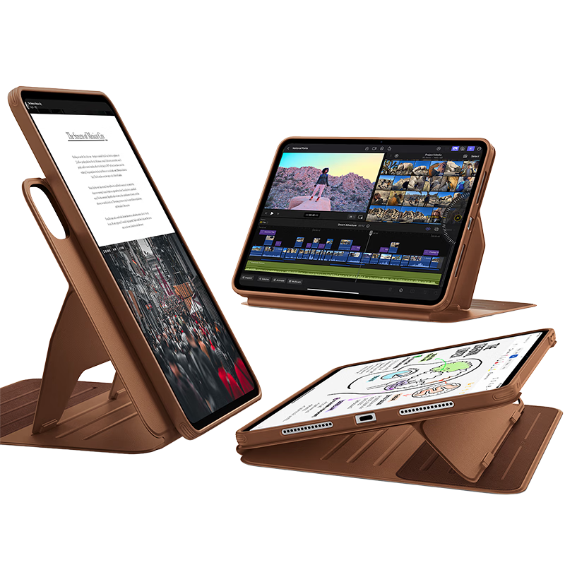 ESR IPad Pro Case, Compatible with 2025/2024 New 13-Inch Models, M5/4 Chip Magnetic Detachable Cover, Adjustable for Landscape And Portrait, Multi-Angle Protection, Shockproof, Brow