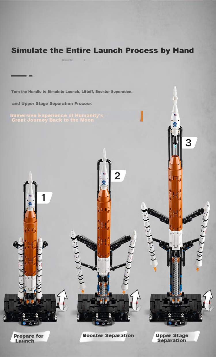 LEGO 42221 NASA Space Launch System Building Blocks Mechanical Set Children's Toy Birthday Gift Rocket Year of the Horse New Year Goods 5