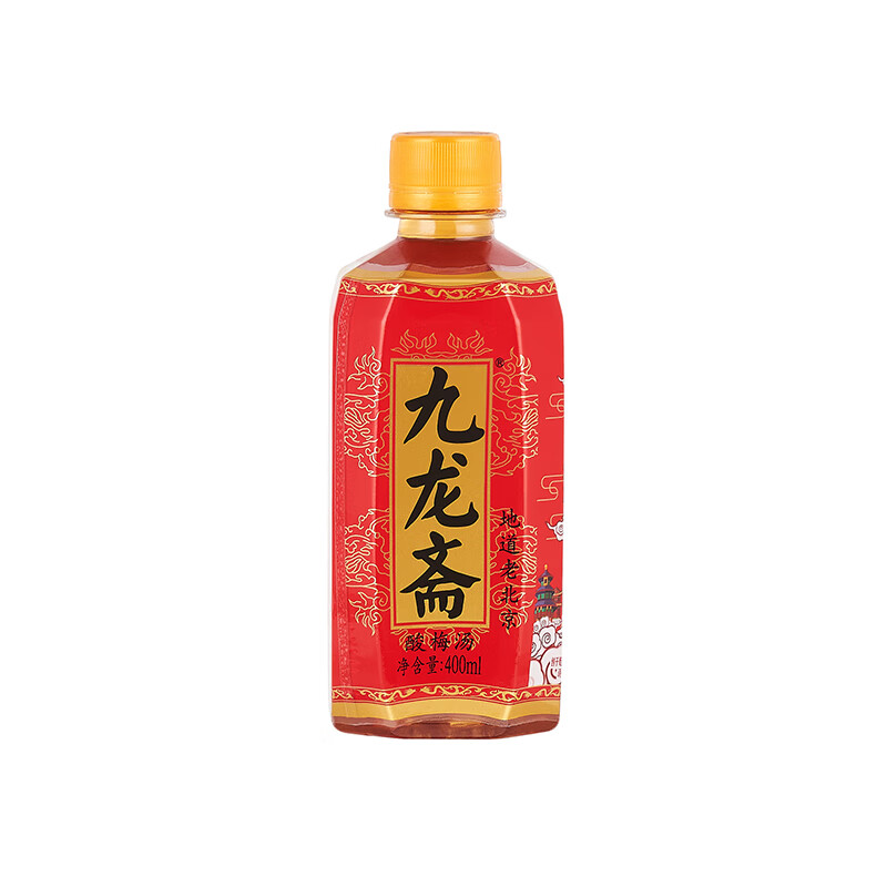九龙斋老北京酸梅汤果蔬汁400ml*12瓶整箱装饮料  北京老字号 