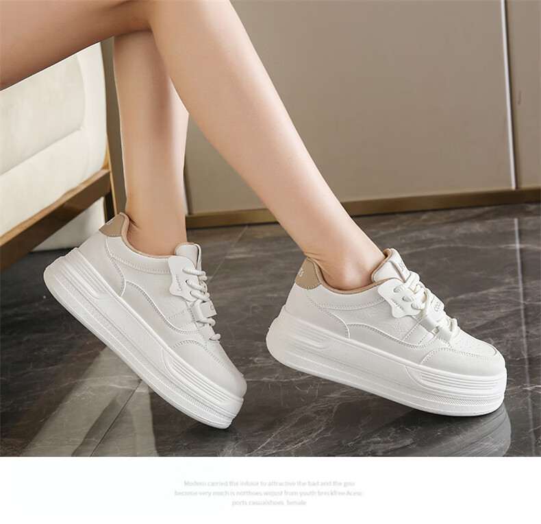 Cartelo Crocodile Women's Casual Shoes Fashion White Sneakers Spring Thick Sole Versatile Sports Shoes 1687 Mika Size 37 7