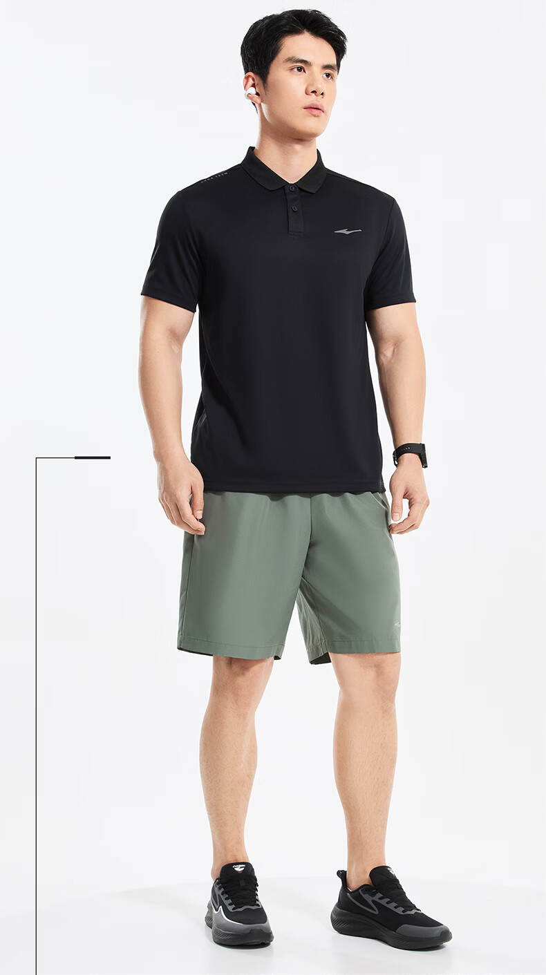 ERKE [Yu Shitong Same Style] Men's Summer Short Sleeve Sports Polo Shirt Ice Cooling Moisture-Wicking Quick-Dry T-Shirt 10