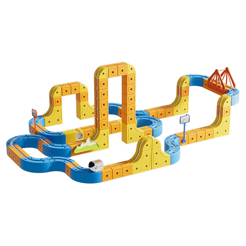 Dimoarch Anti-Gravity Magnetic Building Block Track Car Transformable Mini Train Educational Toy for Boys and Girls Birthday Gift