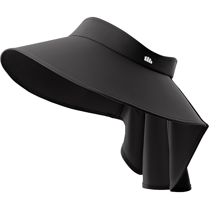 Beneunder Egg Roll Full-Circle Black Rubber Sun Protection Hat, Women's Sunhat, UV-Resistant Visor Cap, Twilight Black