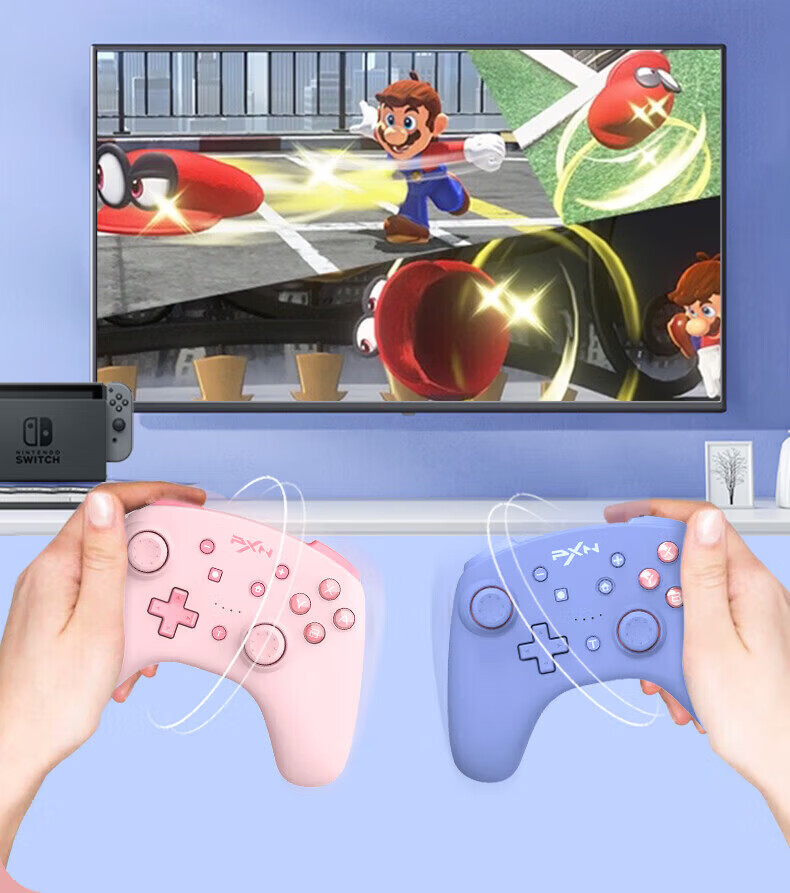 Laishida Switch Wireless Game Controller Xbox Skin Grip Bluetooth Motion Sensor PC NS Mobile Steam 9607x Sakura Pink Children's Day Birthday Gift 10