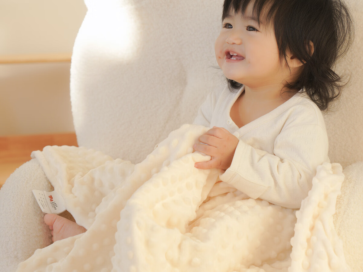 LAZY GOOSE 3D Thermostatic Baby Blanket Thickened Autumn Winter Infant Plush Air Conditioning Small Quilt 7