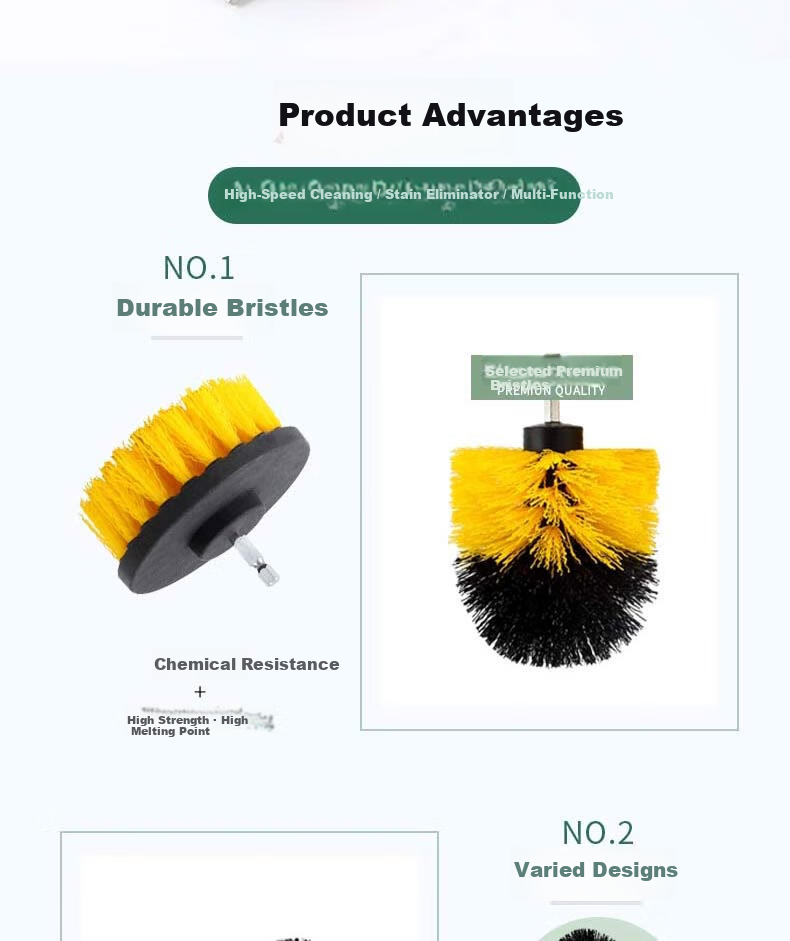 Oida Electric Cleaning Brush Drill Brush Head Electric Brush Floor Cleaning Tool Carpet Tile Polishing Grinding Cleaning Brush 2