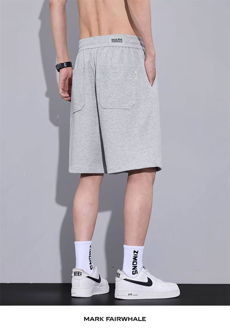 MARK FAIRWHALE Men's Summer Casual Loose Fit Five-Point Thin Straight-Leg Sports Travel Shorts 9