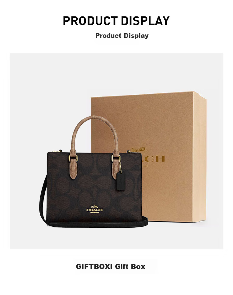 COACH Women's MAGGIE Medium Shoulder Tote Bag Milk Tea Color CY676 New Year Gift 4