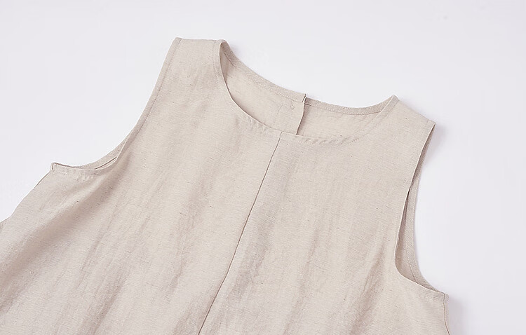 Demana [Simple Heart] Summer Cool Sensation Artistic Style Set Sleeveless Top Elastic Waist Casual Pants Two-Piece Set for Women 7