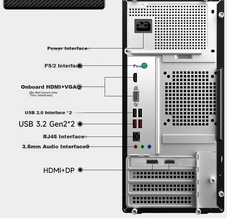 Great Wall Lingyun THC88 Desktop Computer Host Design Gaming Desktop PC (15th Gen Core Ultra5 225F/RTX3050 16GB DDR5+512GB) 7