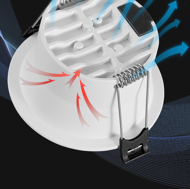 Sanxiong Aurora LED Recessed Downlight Spotlight Anti-Glare High Transmittance Cree LED Chip Yunqi 7W 5-Pack 17