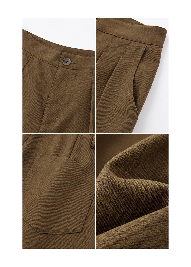 MT Relaxed Home Pants Autumn Japanese Style Commuter Pleated Wide-Leg Loose Fit Women's Casual Trousers 13