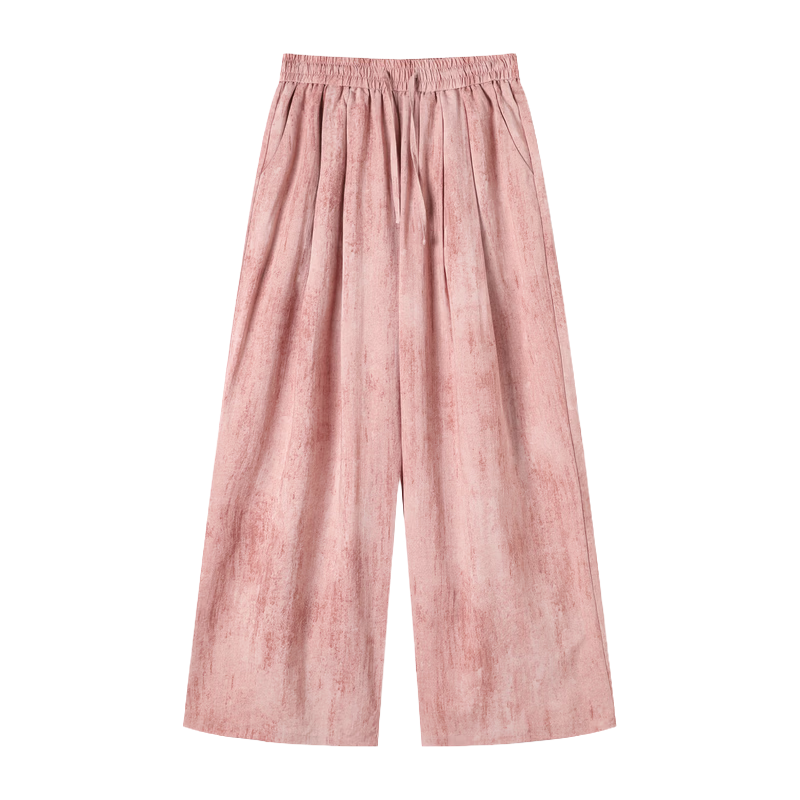 TonLion 2026 Spring Summer New Casual Women's Pants Girl Style Linen-Like Wide-Leg Draped Trousers