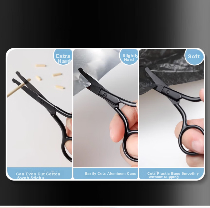 Jing Xiaodi Precision Nose Hair Trimmer Men's Round Head Manual Safe Nasal Hair Scissors Grooming Tool 5