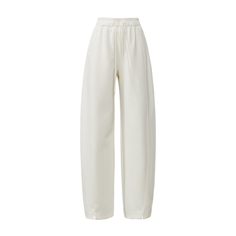 ESE-Y Women's Banana Pants 26 Spring New Design Split Narrow Straight High Waist Casual Sports Pants Black 28