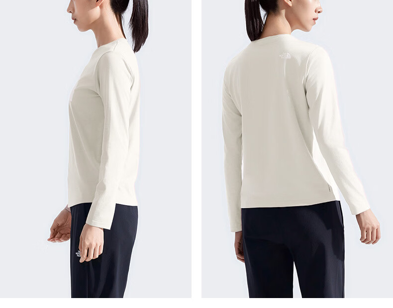 The North Face Women's Printed Logo Long Sleeve T-Shirt Outdoor Casual Sports 8GWC Black/JK3 M 6