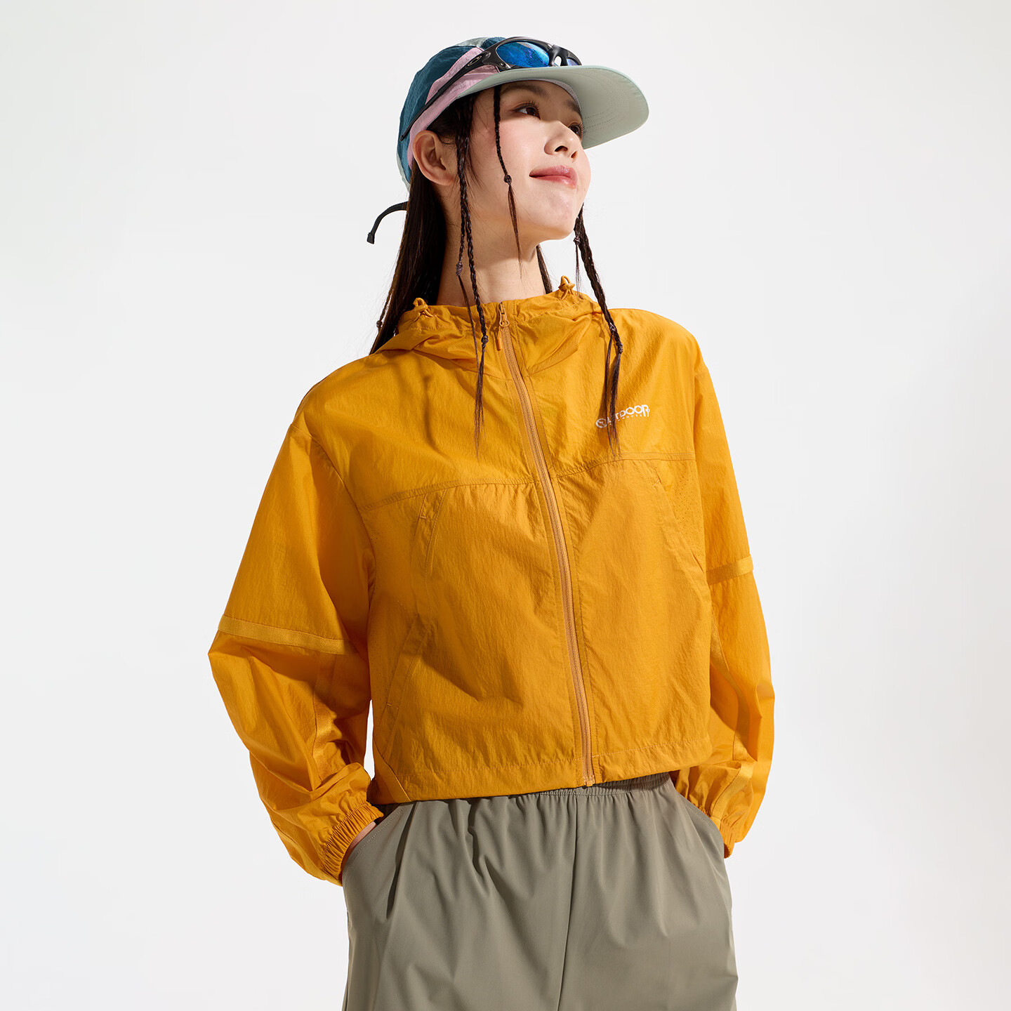 OUTDOOR PRODUCTS Women's Sun Protection Jacket 26 Spring Summer Fashion Breathable Lightweight Tear-Resistant UPF50+ Sunflower Yellow 522399