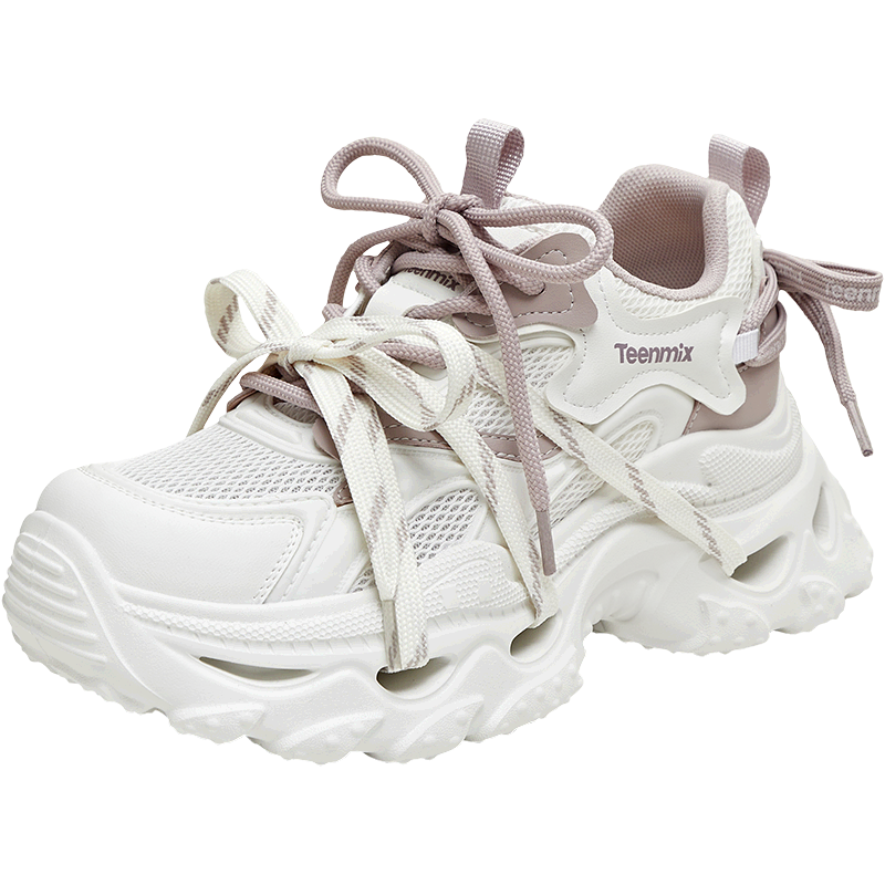 TEENMIX Hou Minghao's Same Style Butterfly Dance Dad Shoes, Thick-Soled Height-Increasing Sneakers for Men And Women, Mesh Breathable Casual Shoes