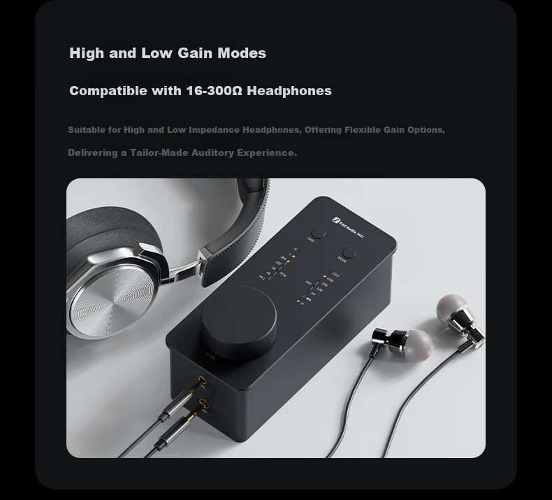 FOSI AUDIO SK02 Desktop Headphone Amplifier and DAC All-in-One High-Fidelity Portable USB Decoder SK02 Orange 12