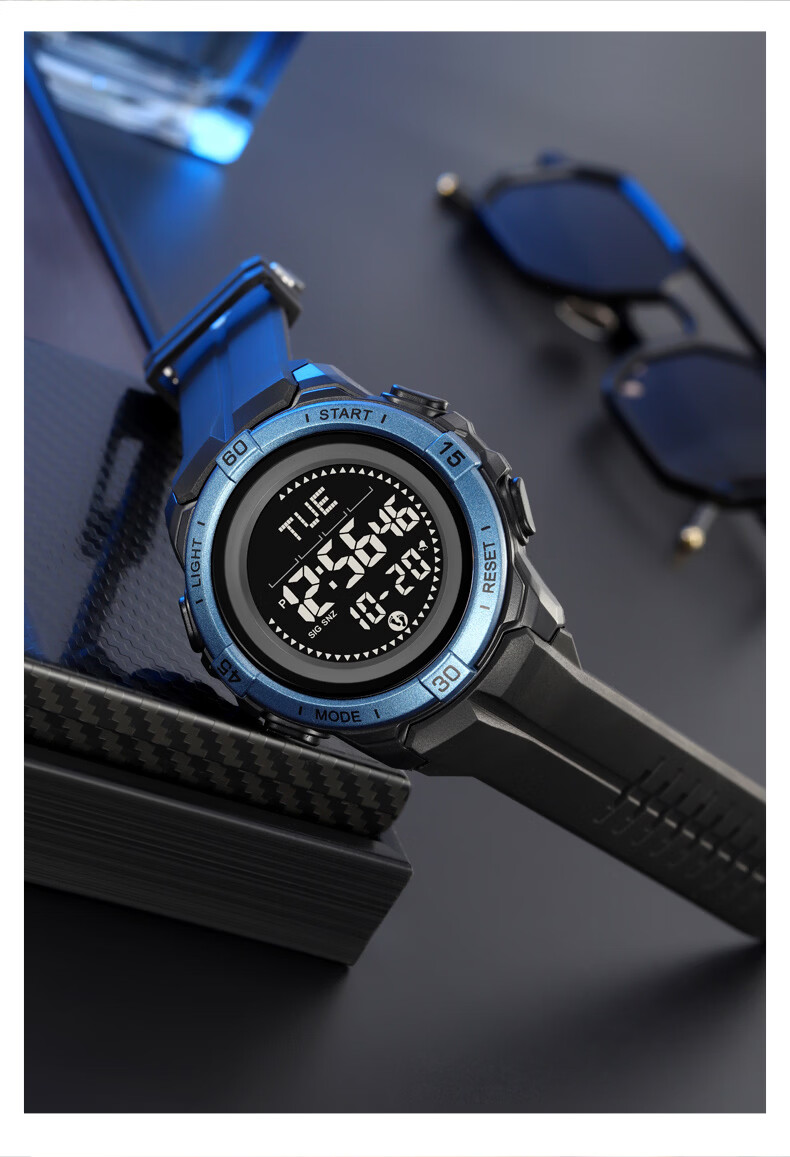 SKMEI Military Waterproof Alarm Clock Luminous Compass Outdoor Sports Digital Watch 2564 3