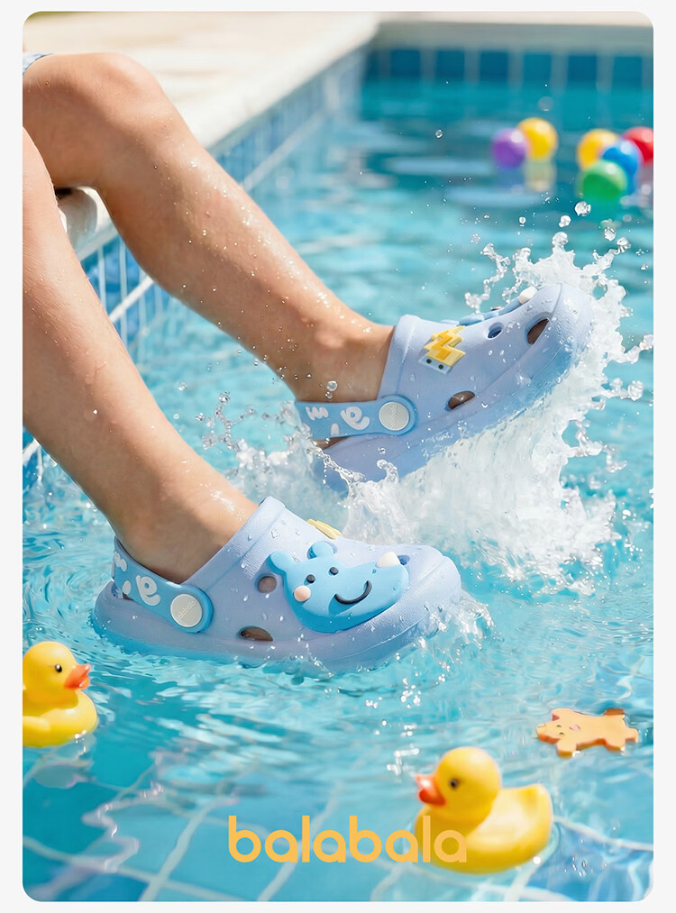 BALABALA Kids Slippers Girls Summer Cartoon Indoor Hole Shoes Cute Breathable Soft Sole Boys Beach Sandals 18