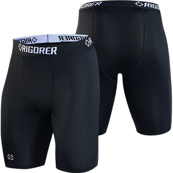 Zhunzhe Men's Sports Compression Shorts, High-Waist Moisture-Wicking Quick-Dry Professional Marathon Running Shorts, 5-Inch Length